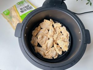 Air fry the chicken in a single layer without oil spray