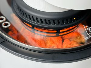 Air fry at 200 degrees for fifteen minutes, shaking halfway