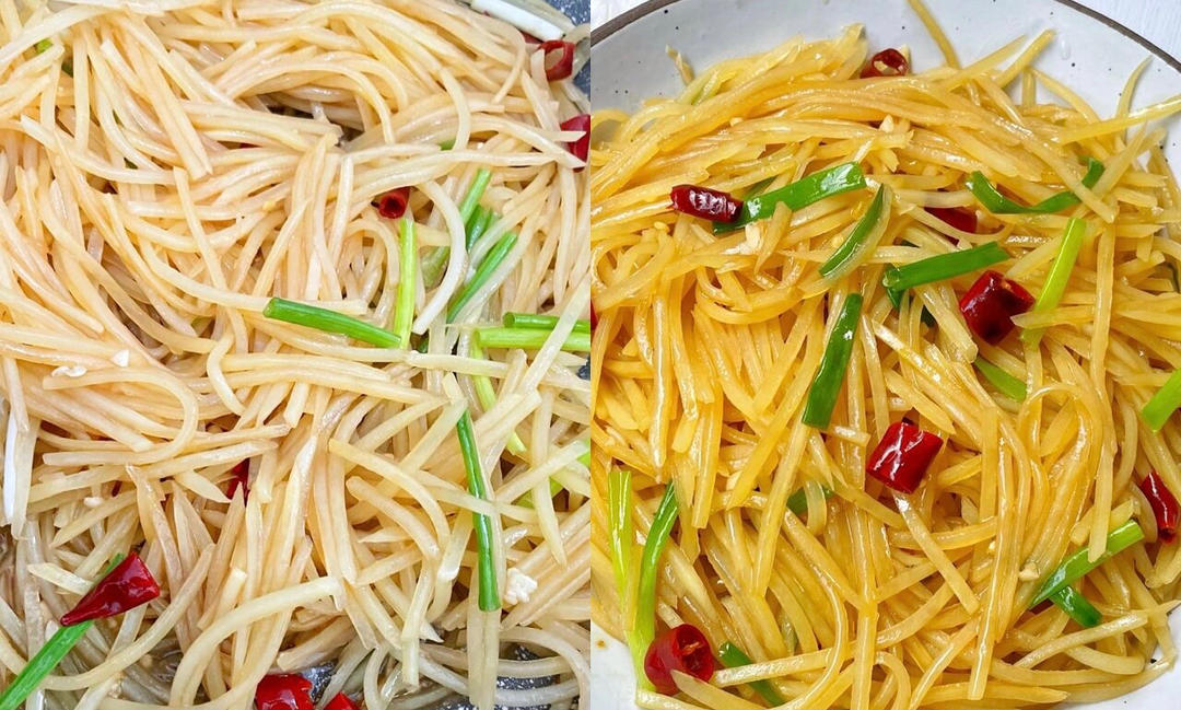 Add the scallion sections and give everything one final, fast toss just until the scallions are glossy and fragrant, about 30 seconds. Taste and adjust with a pinch more salt or a few drops of vinegar if needed.