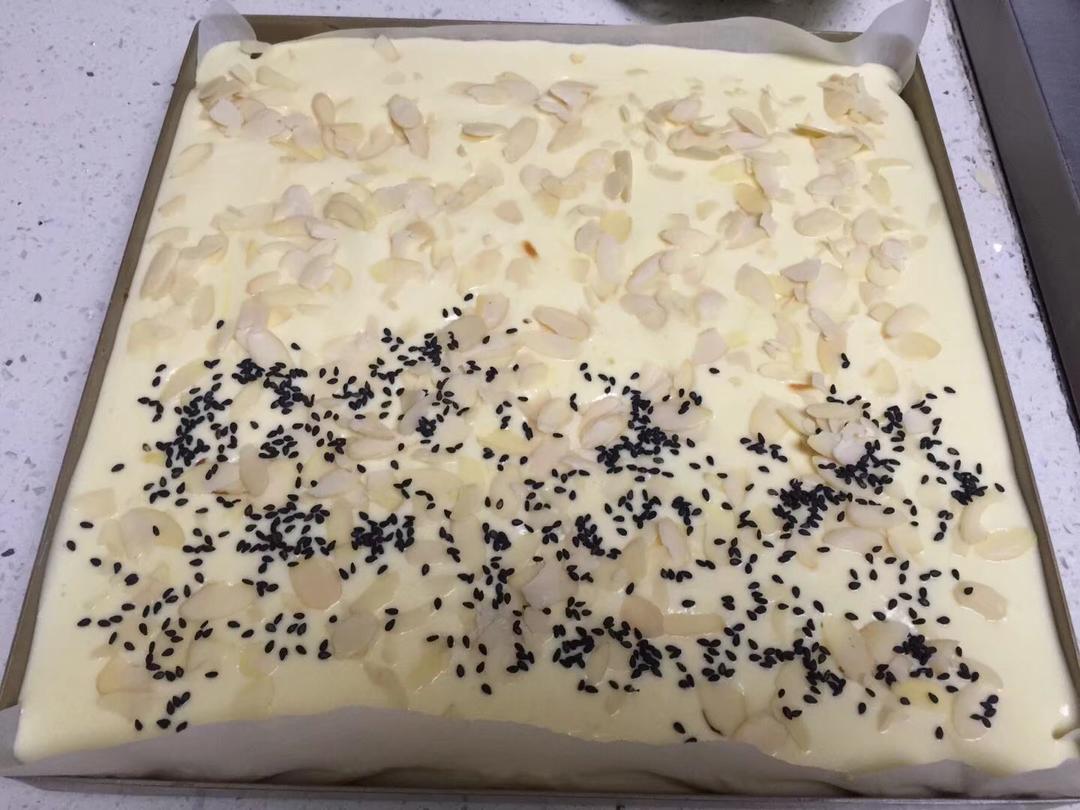 Scatter your toppings; drop the mold from abo