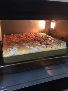 Bake at 140 degrees for about thirty five minutes