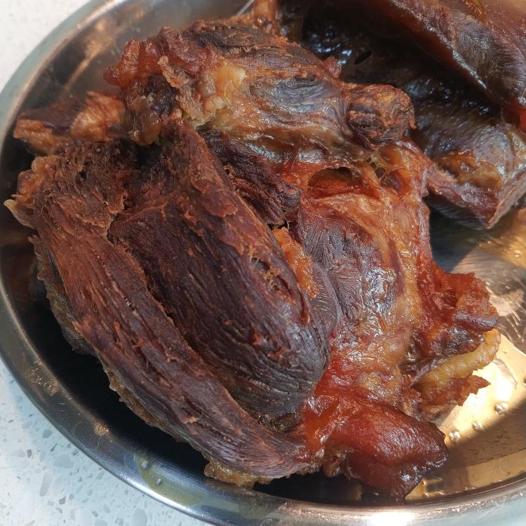 Simmer the beef until a skewer pierces it cleanly