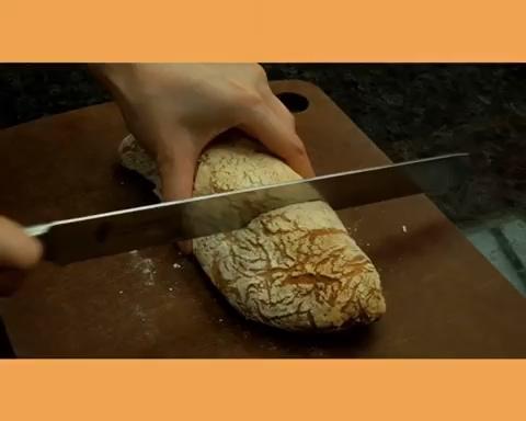 Freshly baked ciabatta with crispy crust
