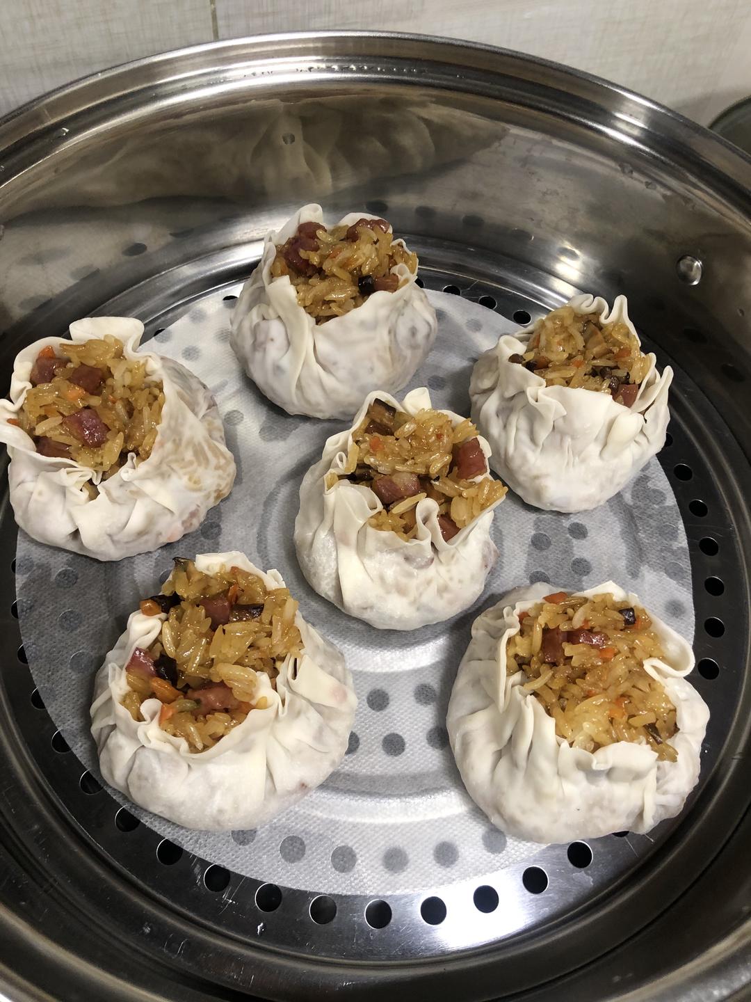 Sticky rice shumai - step 1
