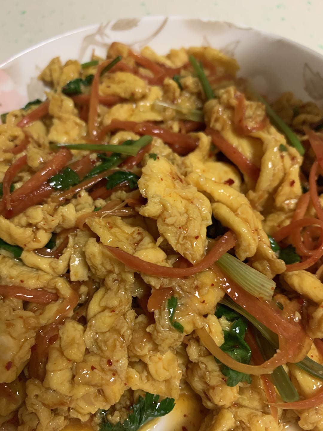 Sweet and sour eggs in a glossy sauce