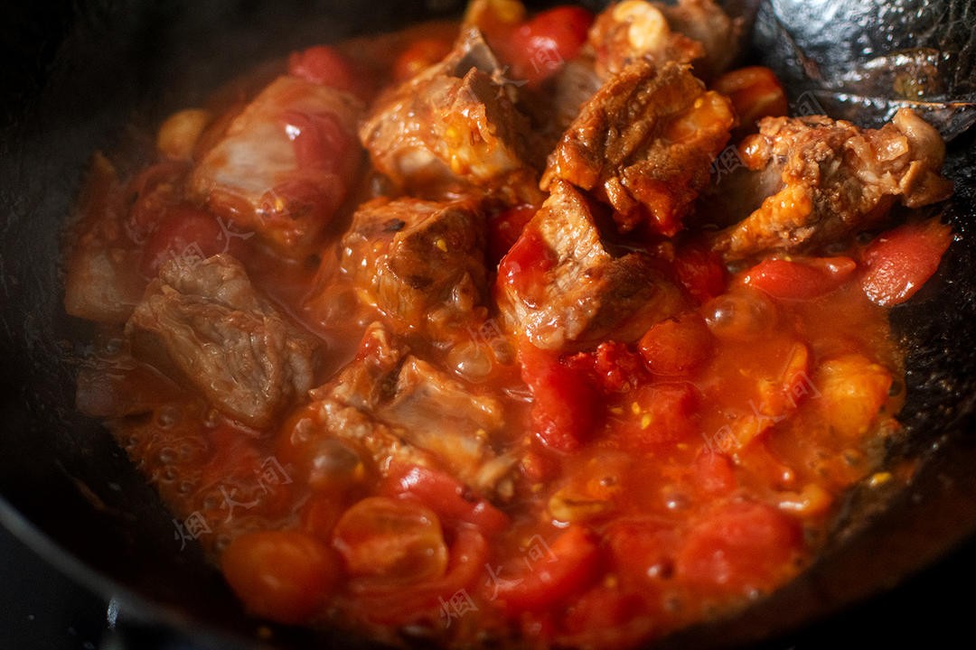 Cook until the tomato mixture releases its red oil