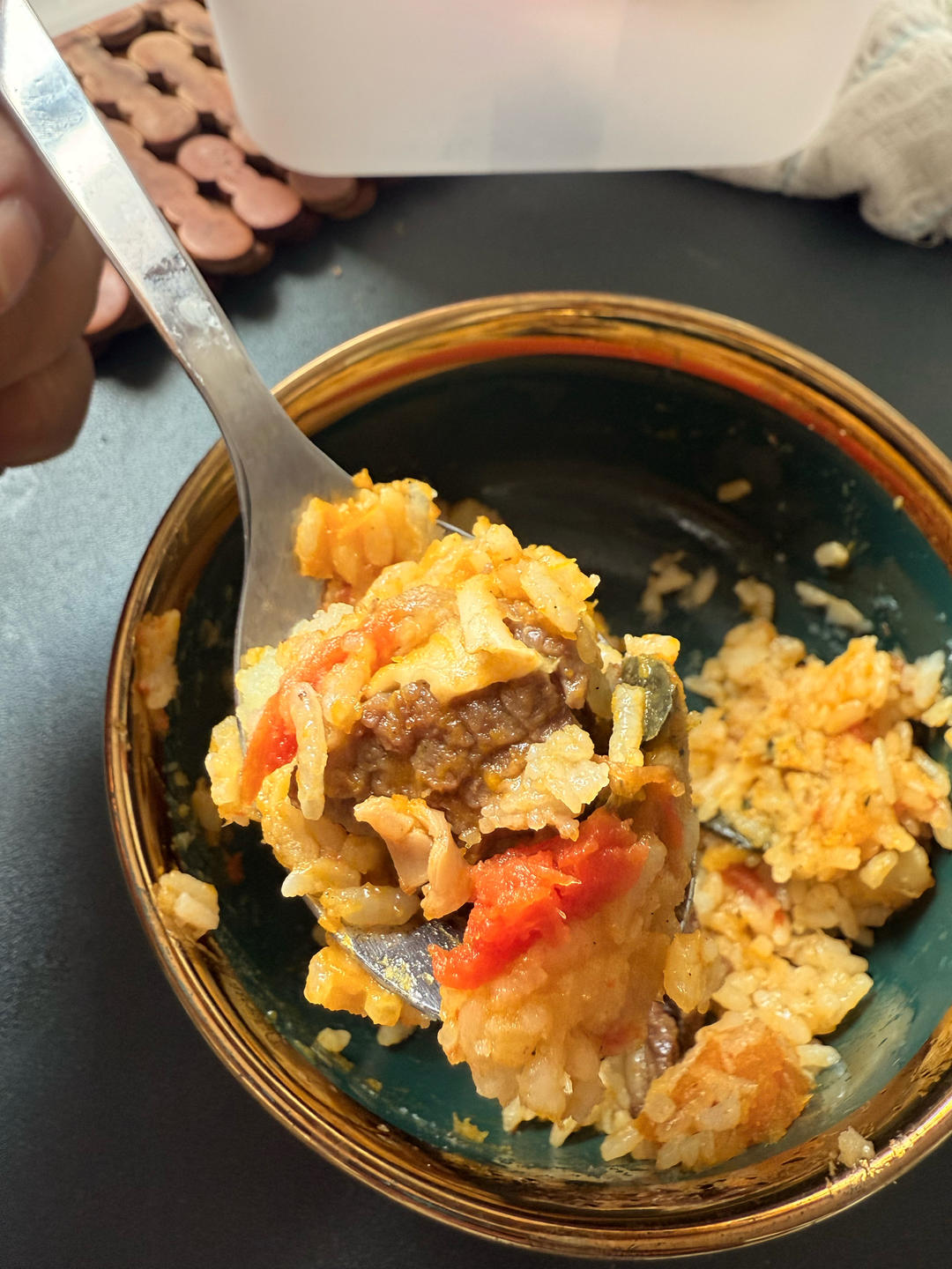 Mix all the ingredients together and eat - it
