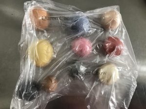 Make the base dough and tint portions with natural powders