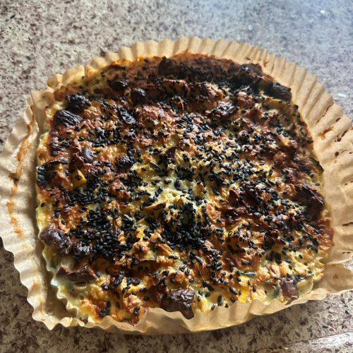 Soft air-fryer yogurt oat cake with red dates and black sesame