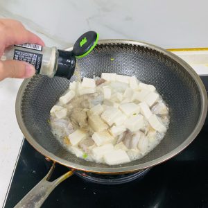 Sprinkle in a small amount of white pepper.