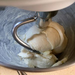 Kneading the dough to a full windowpane