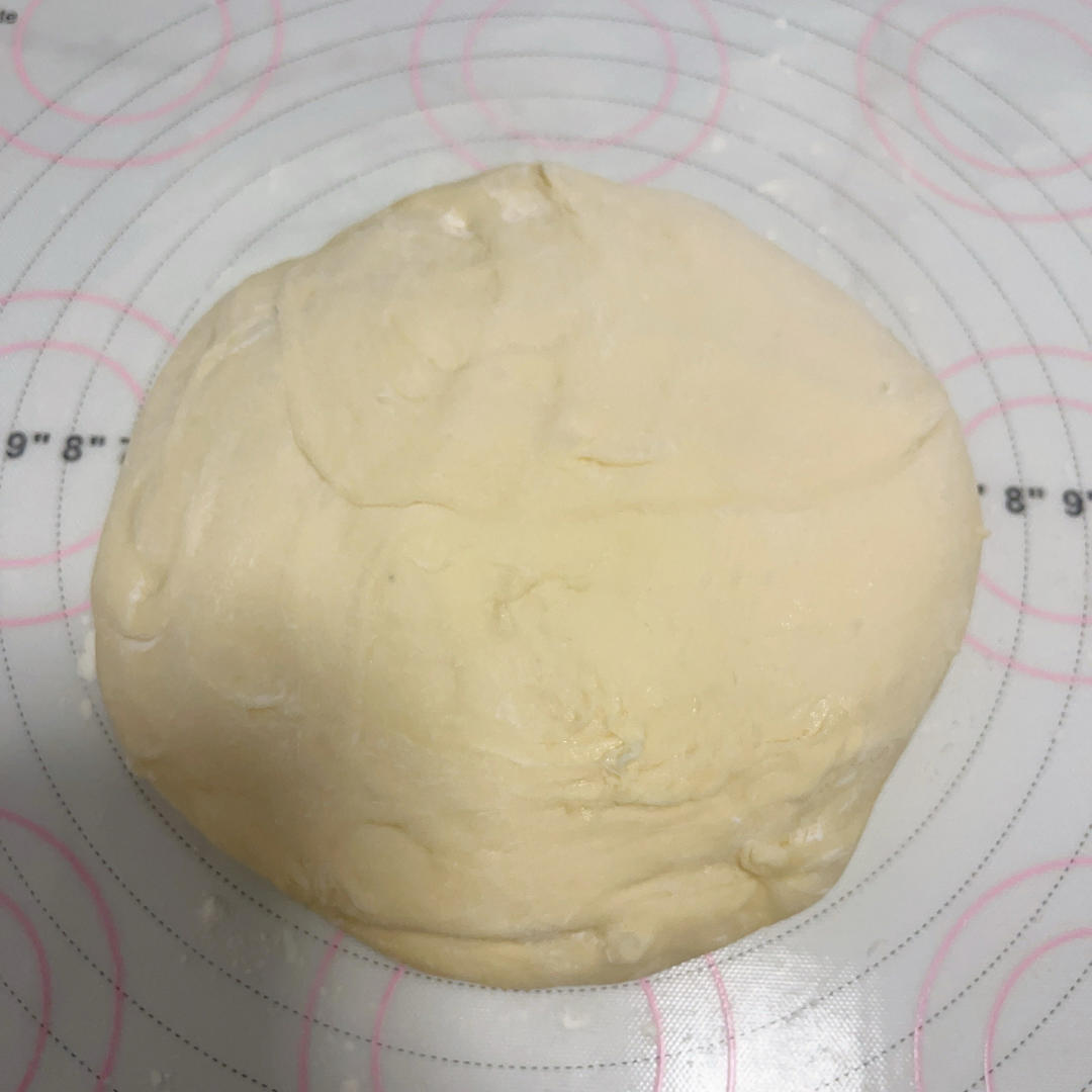 Pressing the chilled dough into a flat disc