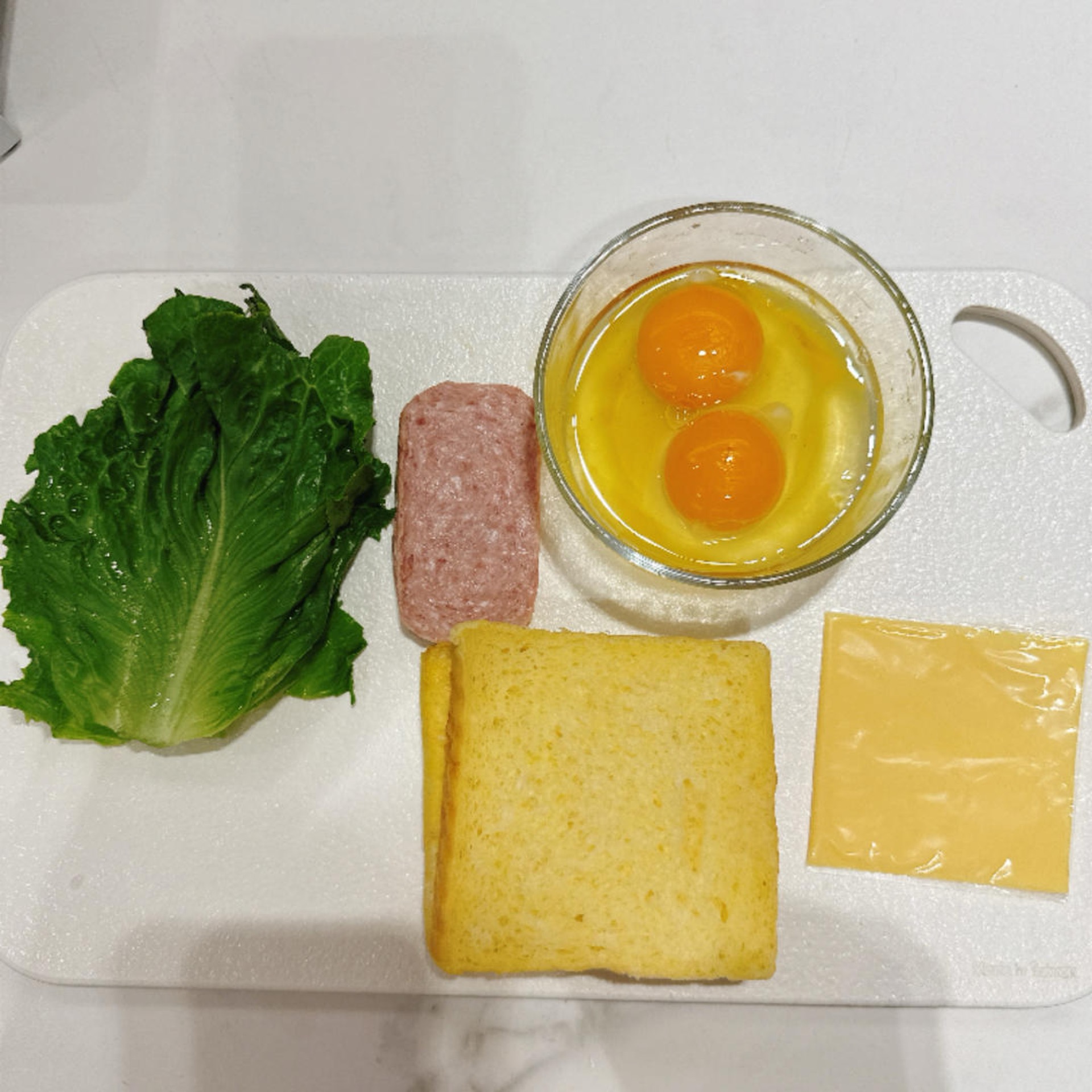准备好食材。
