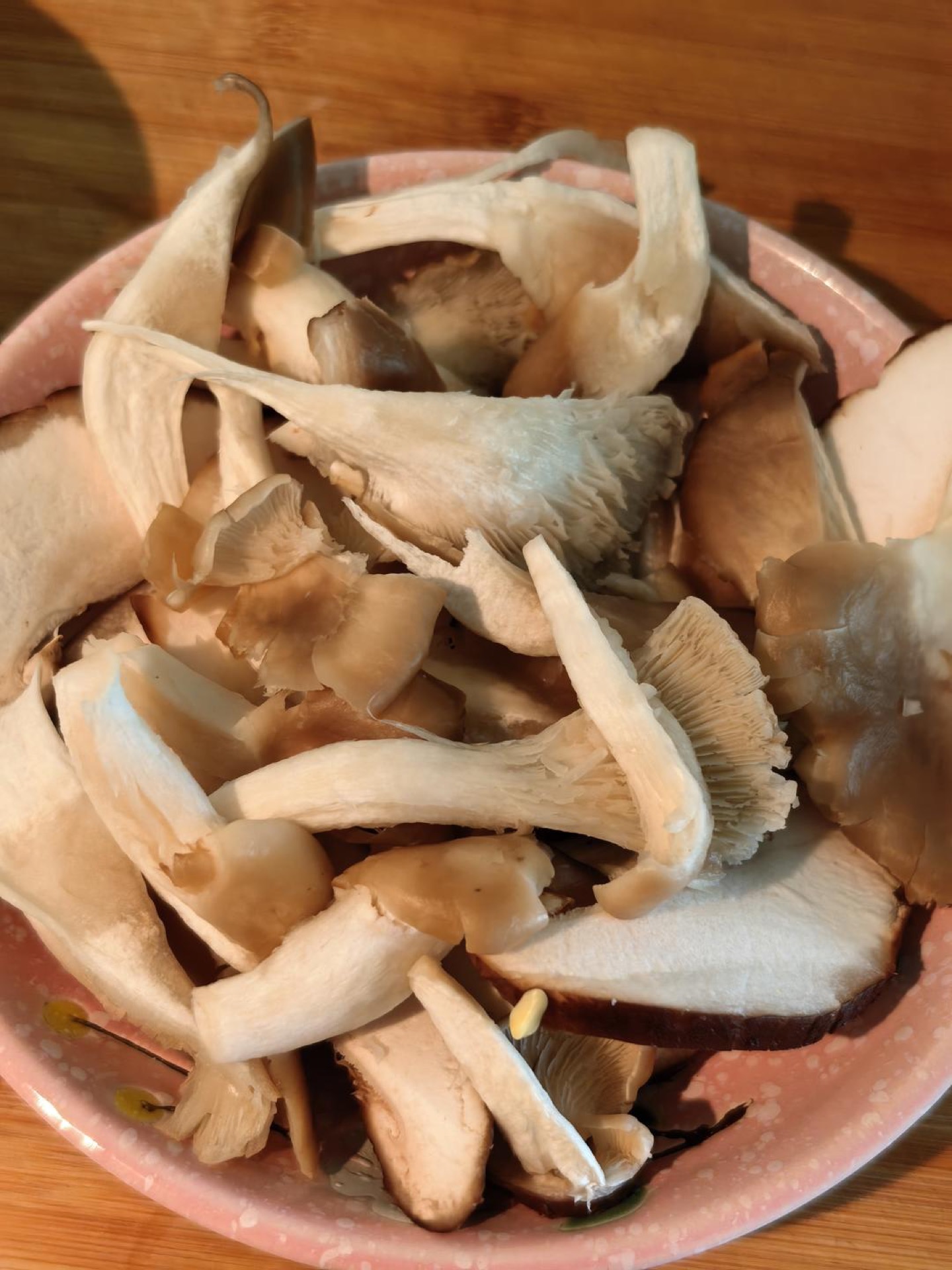 Mushrooms and lemon zest added
