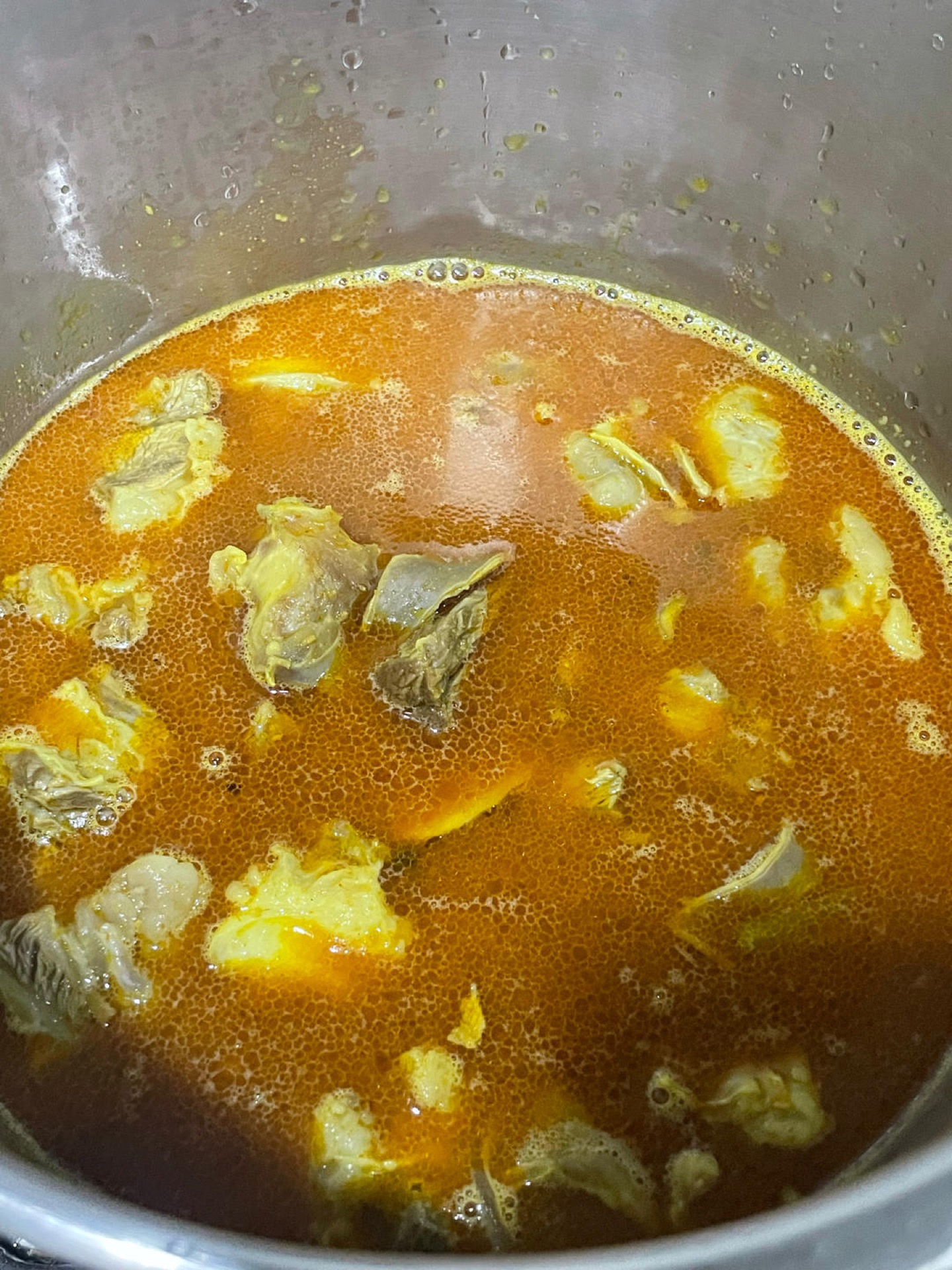 Transfer the mixture to a pressure cooker and cook over low heat for 18 minutes once it comes up to pressure.