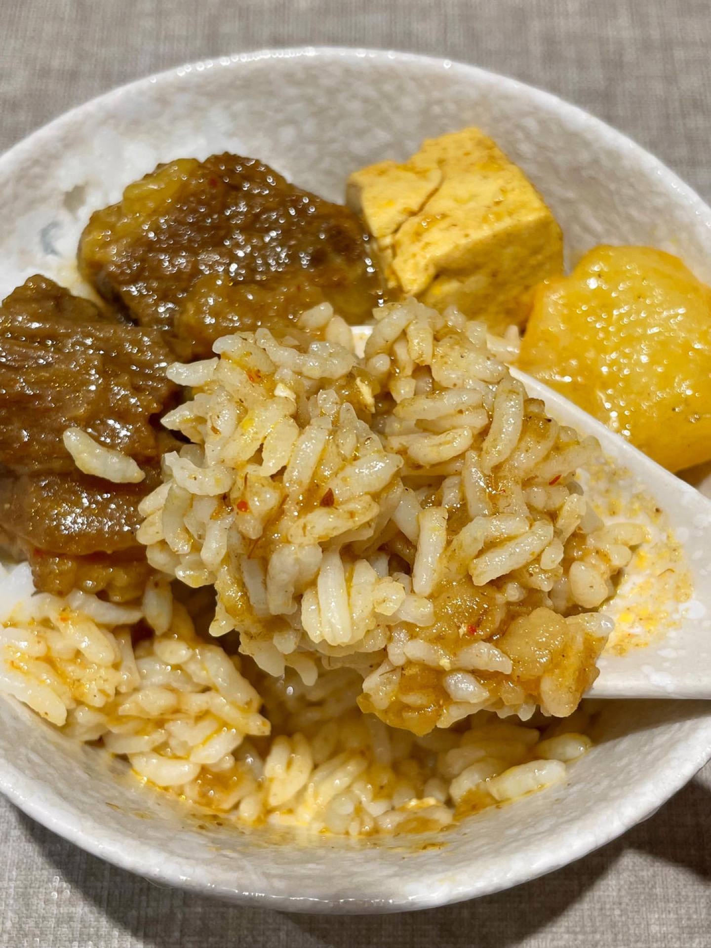 The gravy is excellent spooned over rice.