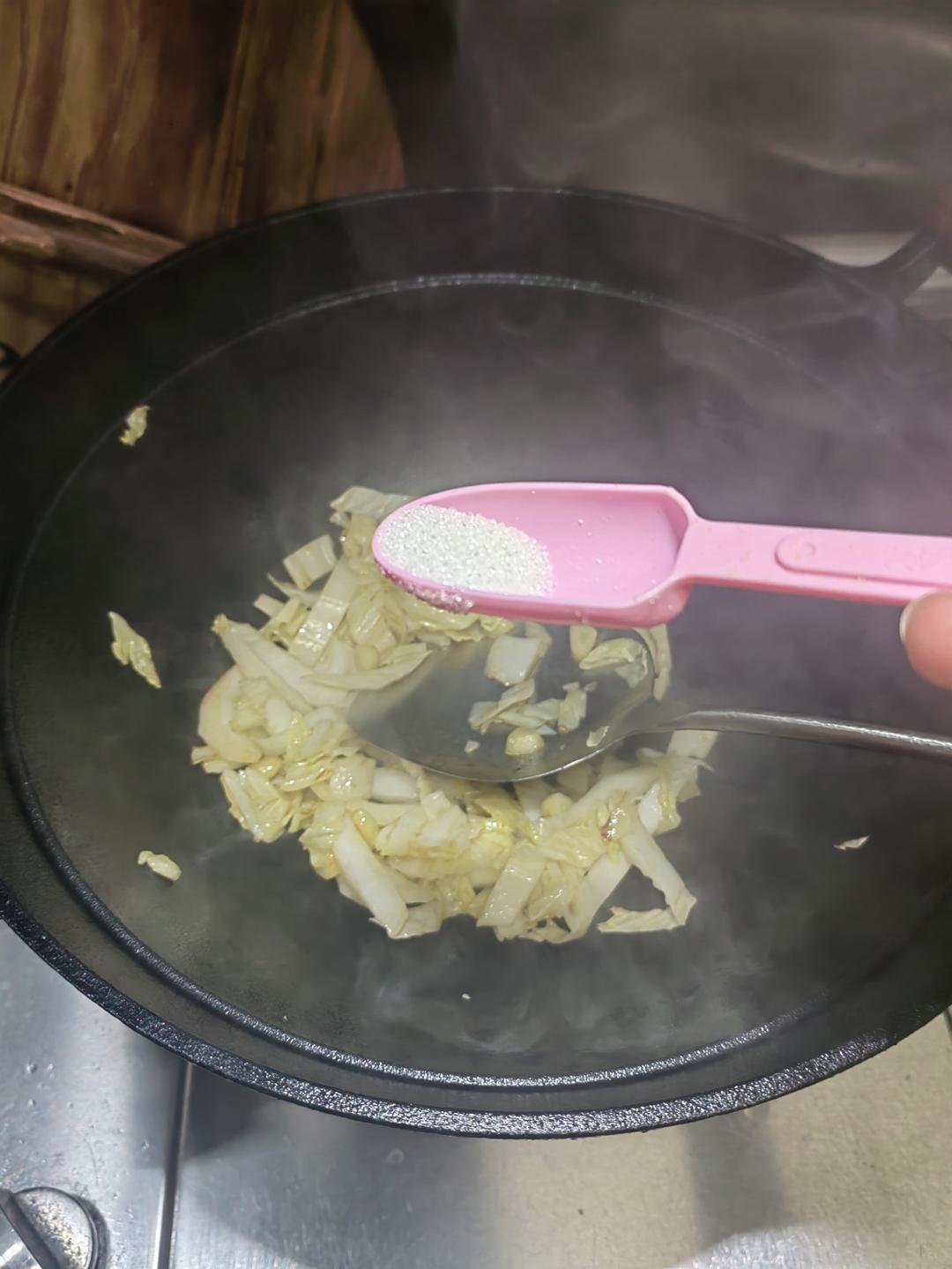 Add half a spoon of sugar