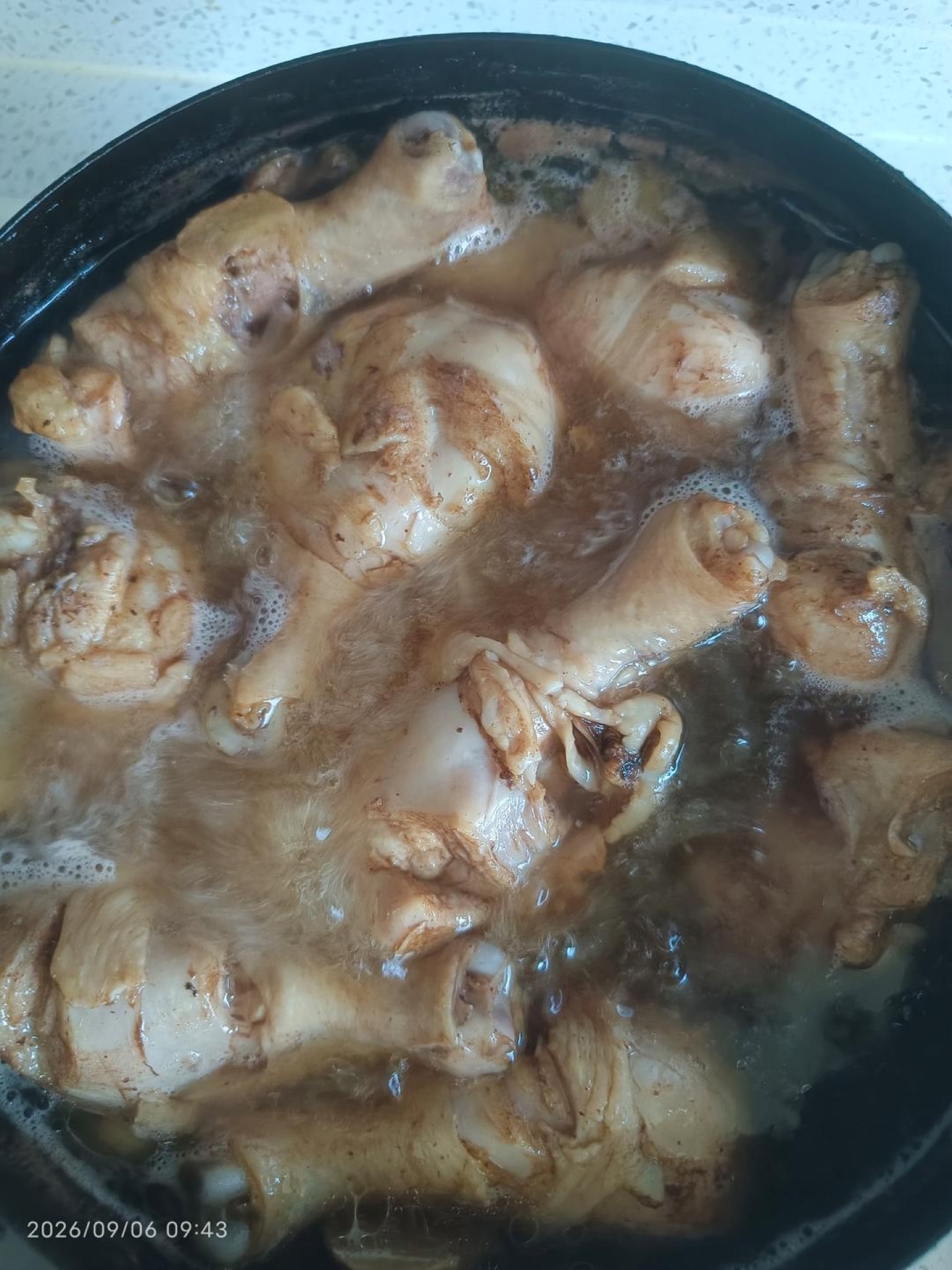 Finished cola chicken wings with a glossy glaze