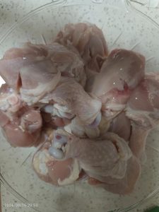Chicken wings in a clean container