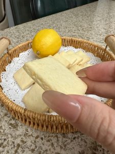 Lemon cookies served with afternoon tea