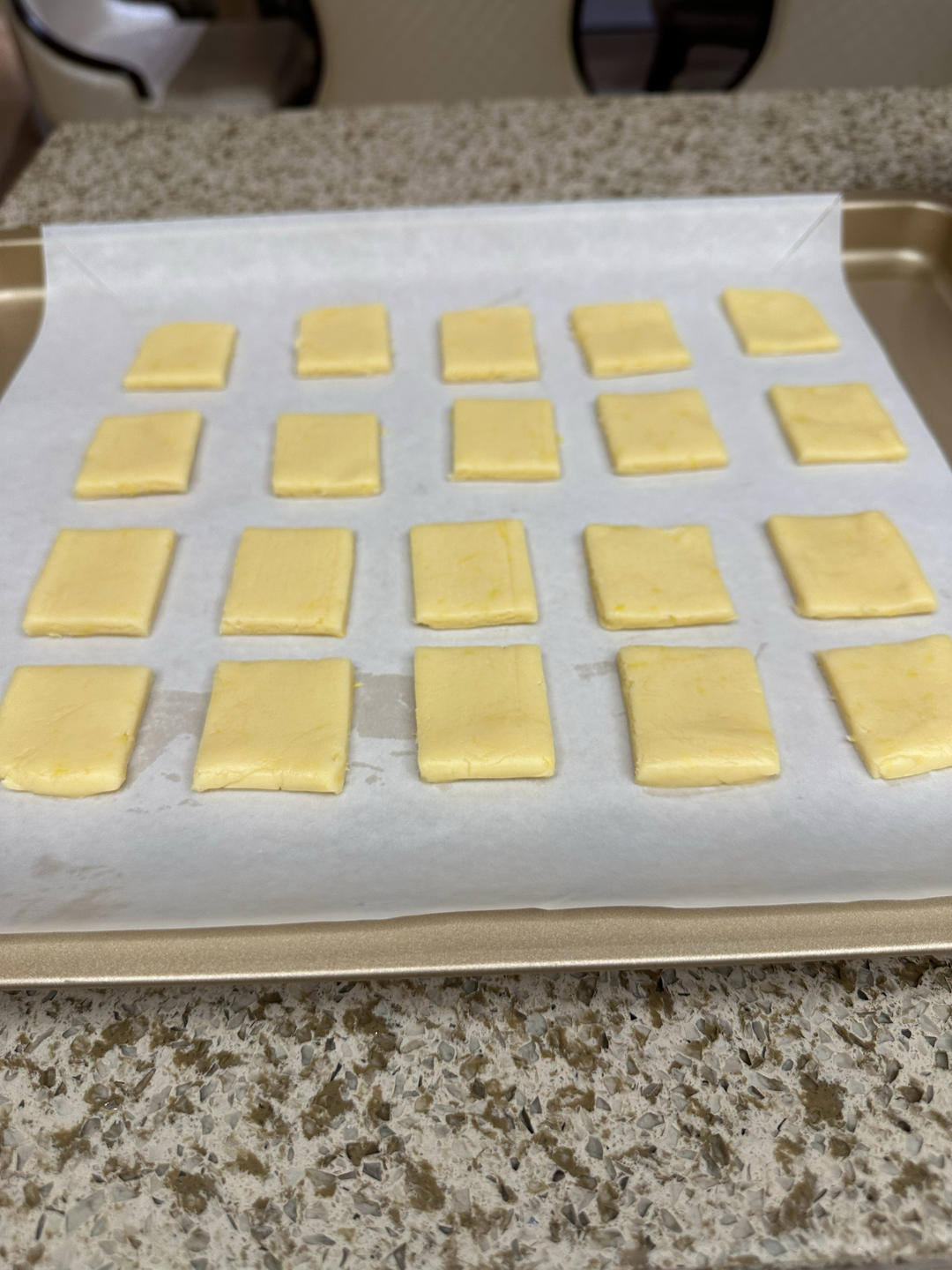 Baking the lemon cookies with a temperature drop