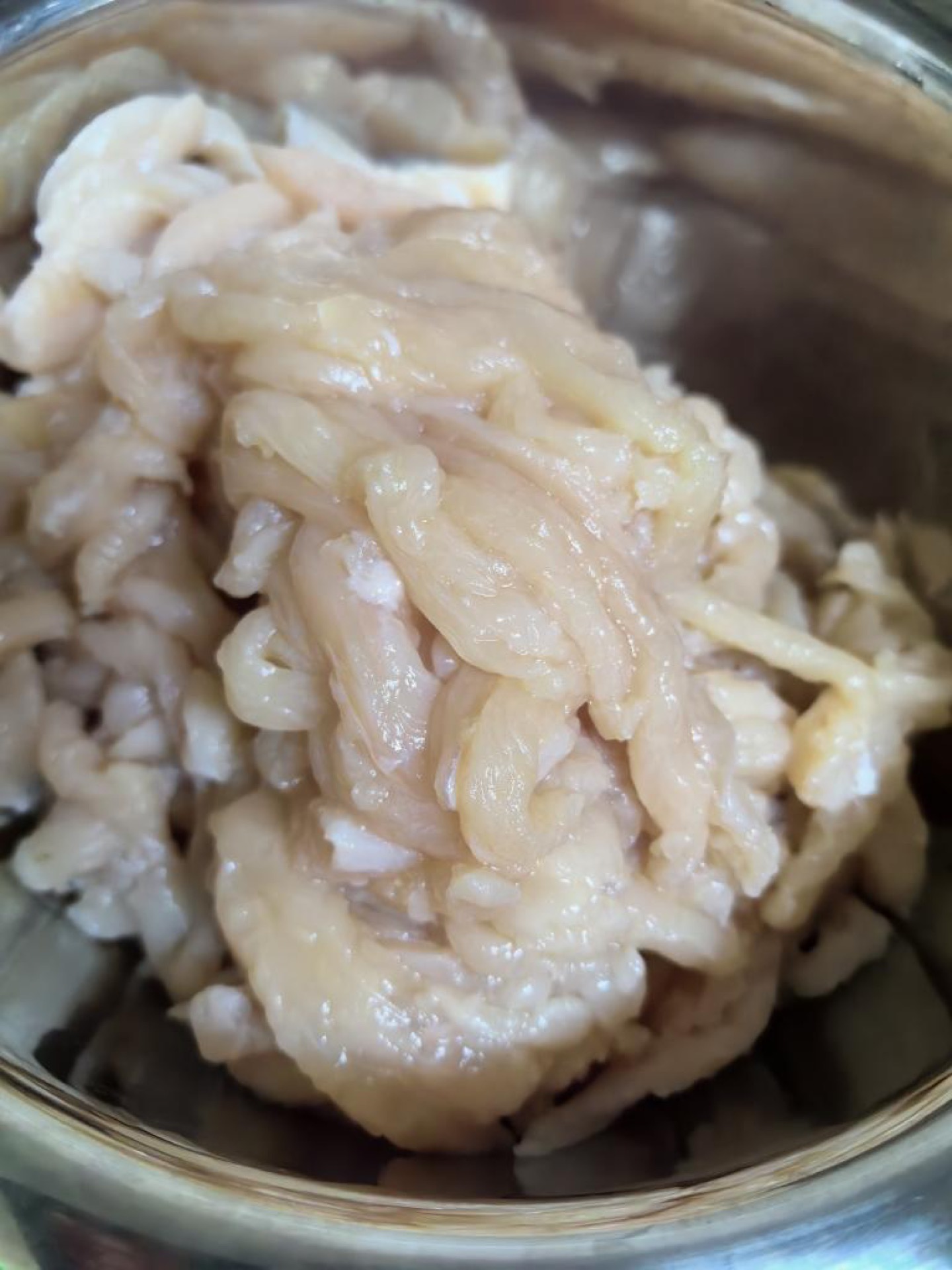 The strips should be even in size so they cook at the same rate — this is what the pieces should look like.