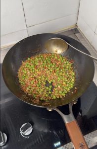 Reducing the sauce until glossy