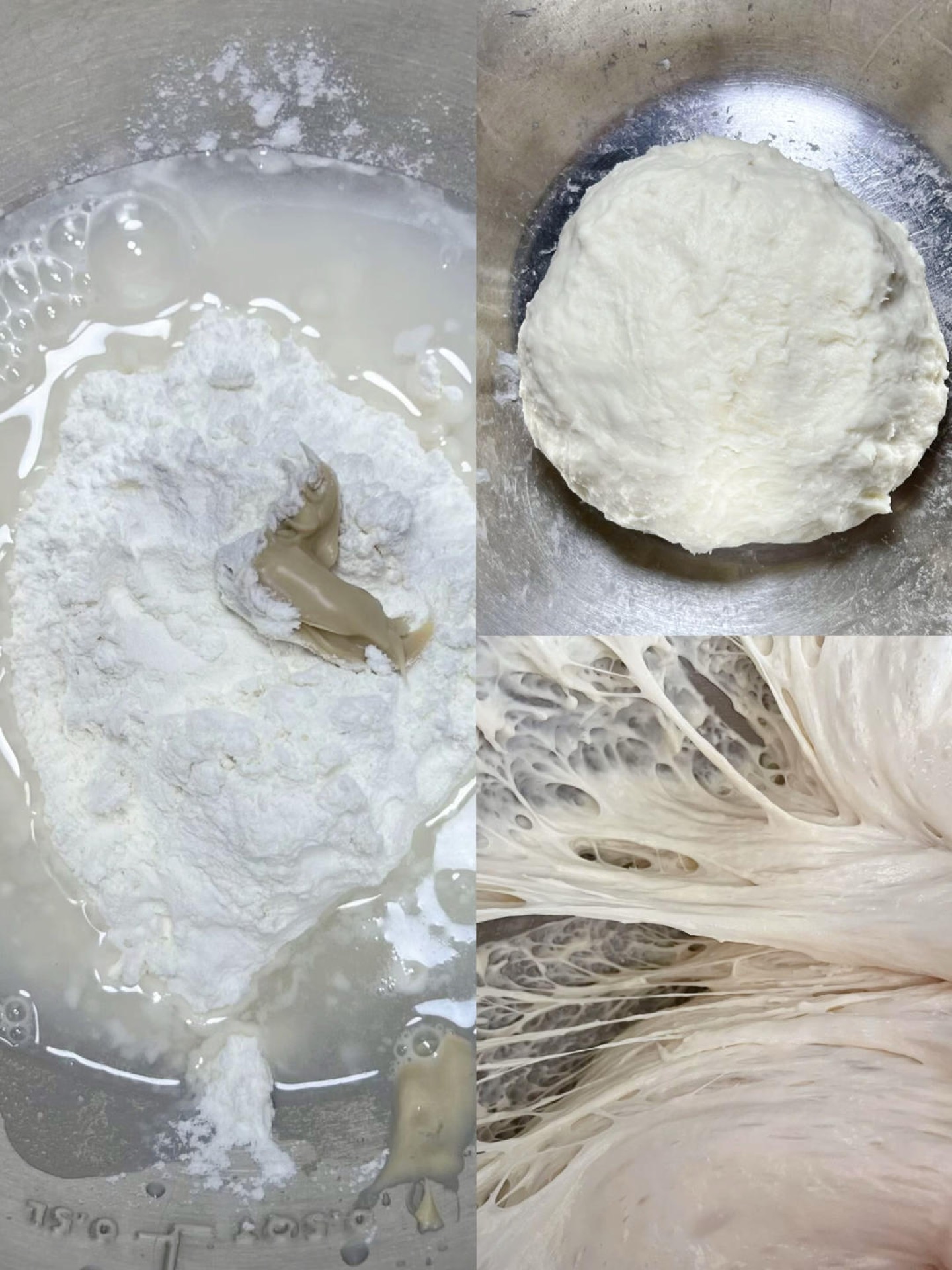 Poolish fermenting in a bowl covered with plastic wrap
