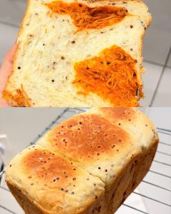 Soft quinoa toast sliced to show the tender crumb
