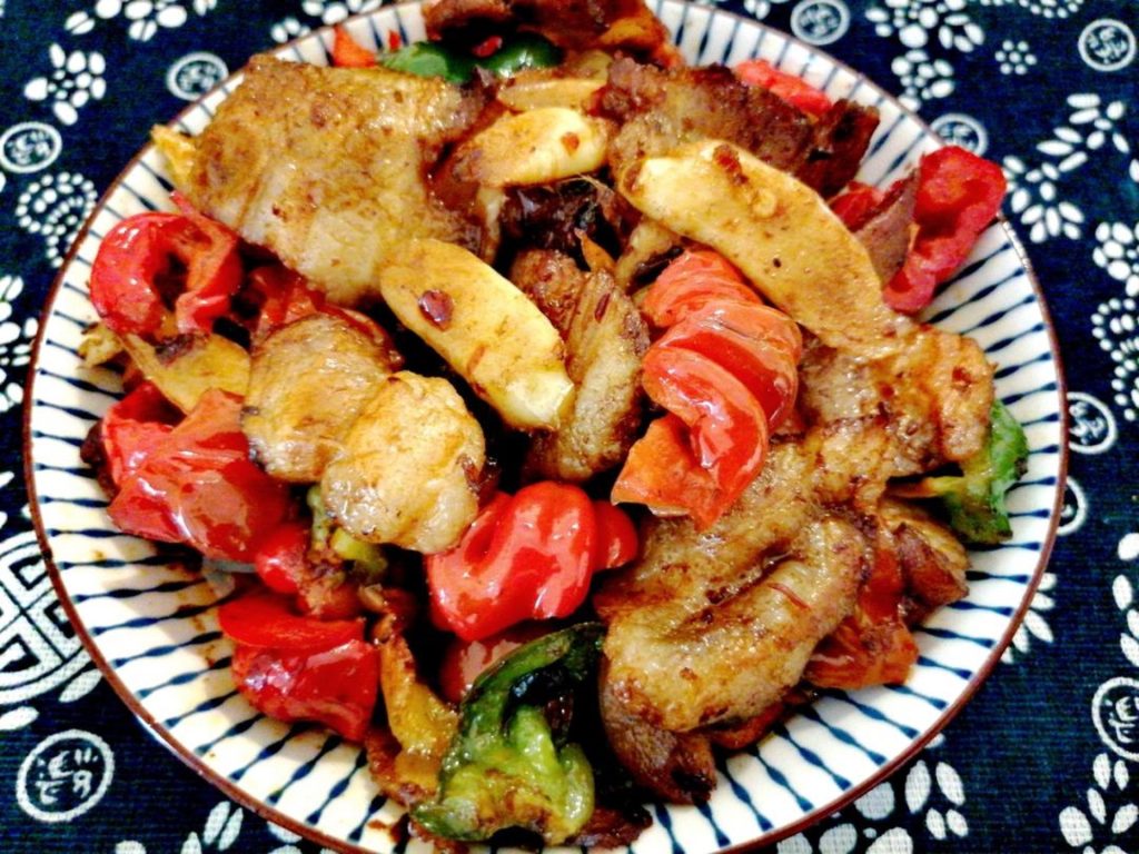 Sichuan Twice-Cooked Pork with Peppers (回锅肉): Tender Pork Belly,