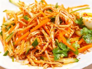 One pour and one toss gives you a fragrant, fiery, low-fat dish the whole family will reach for again and again.