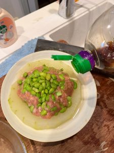 Drizzle on 1 tbsp of light soy sauce (skip this step if you prefer a lighter flavor).