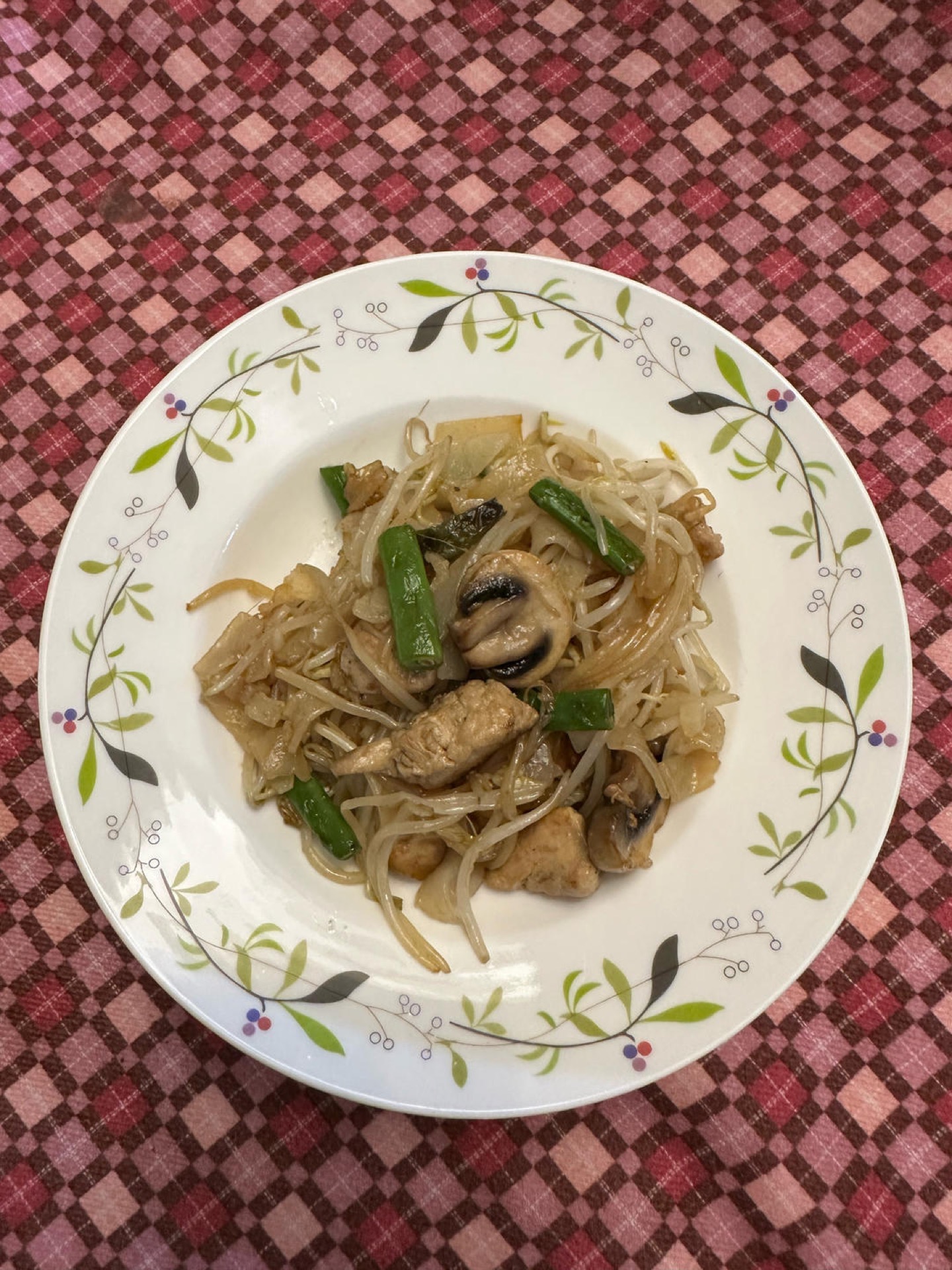 Plate the noodles and serve; this made a satisfying lunch portion.