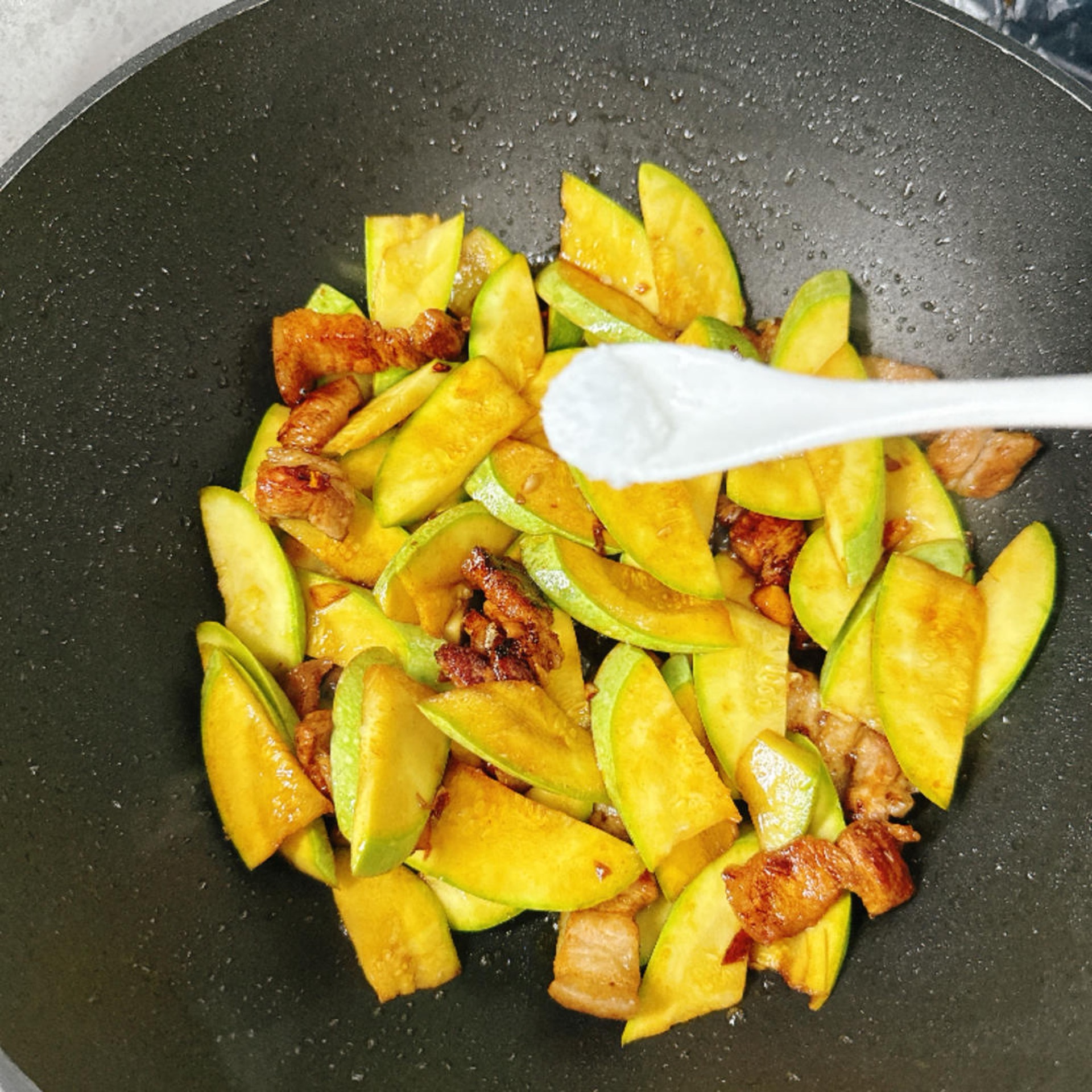 Season with salt and a pinch of MSG.