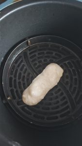 Air fried glutinous rice cakes on a plate