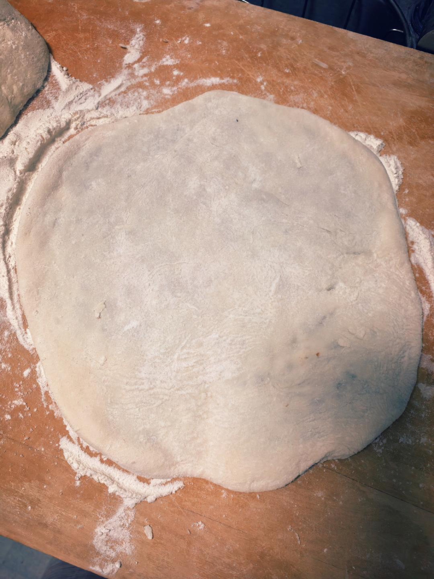 The finished pie should show a faint hint of the filling's color through the dough.