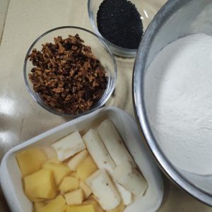 Prepare all the ingredients and set them out on the counter before you begin.