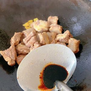 Add 1 small spoon of soy sauce for color.