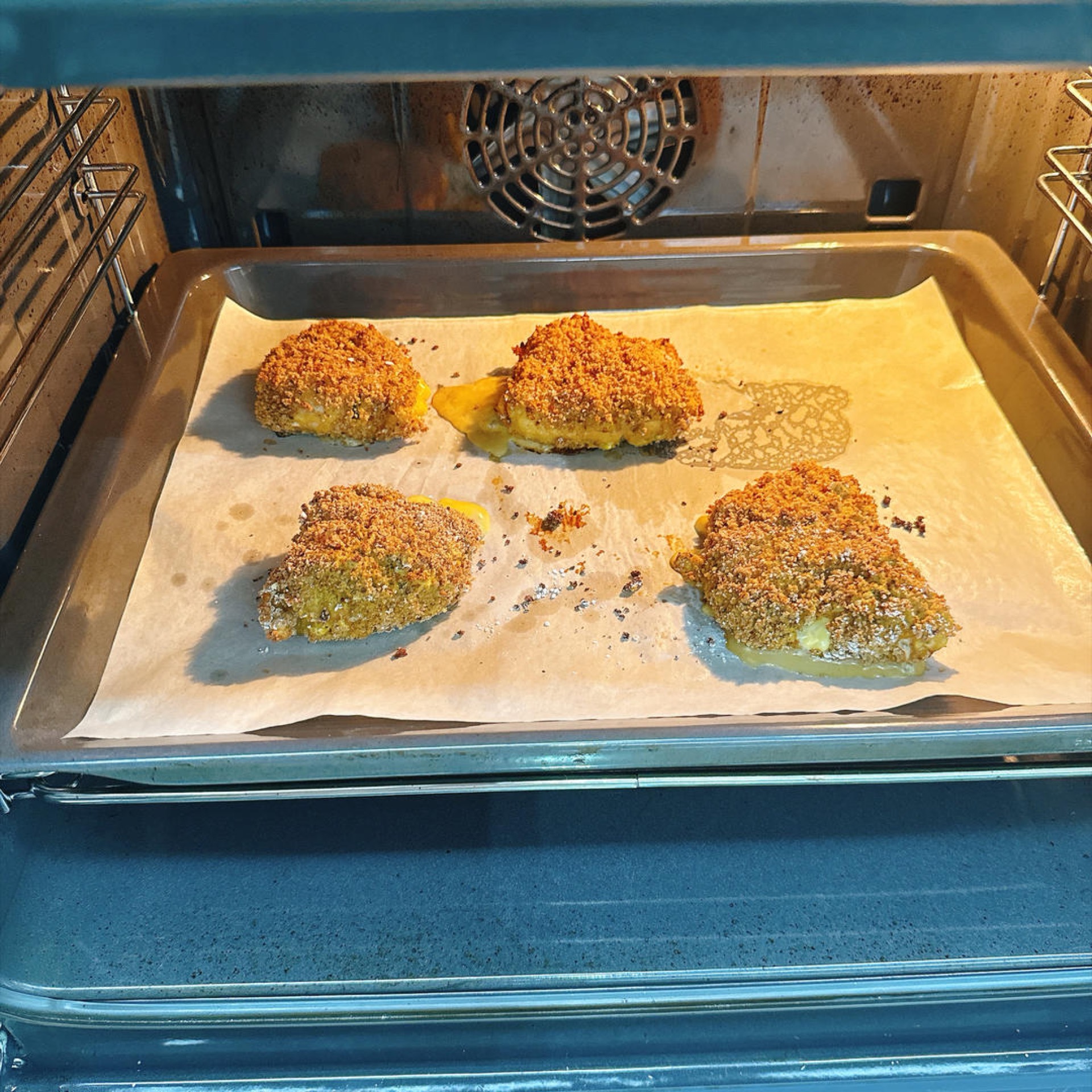 Bake at 200°C (390°F) for 20 minutes until golden and cooked through.
