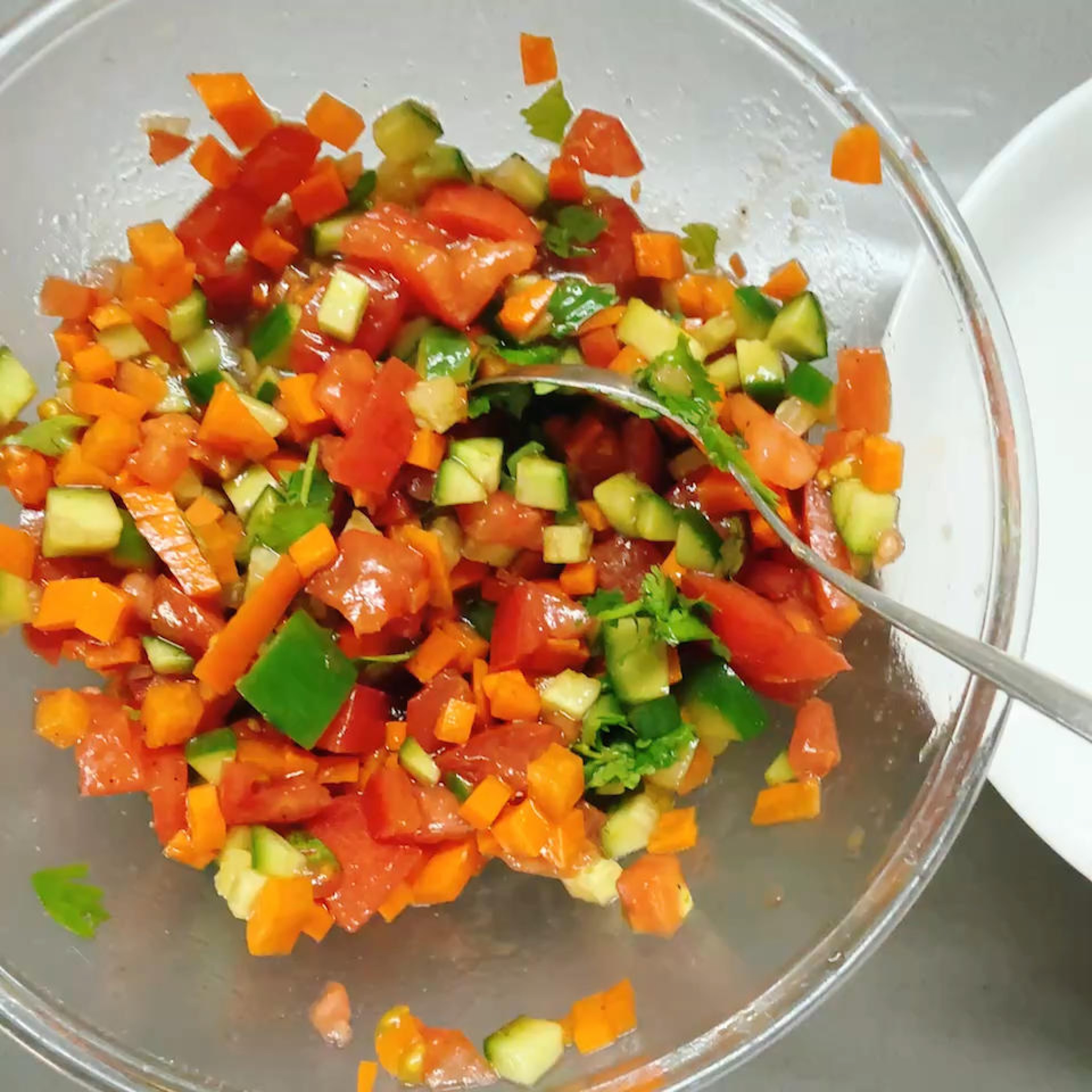 Stir until the dressing is evenly combined.