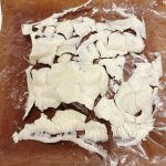 Dried sourdough starter 鲁邦种风干种 broken into brittle shards on parchment paper
