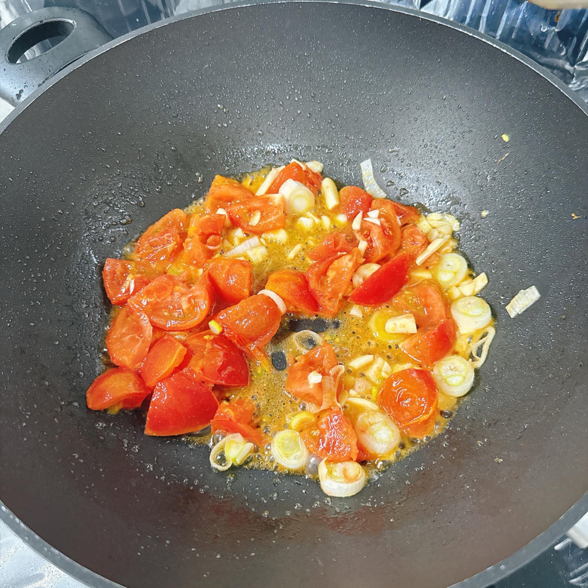 Stir-fry for a few turns.