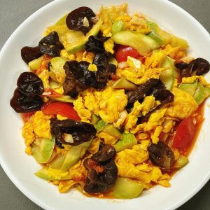All of it in one bite, and it is unbeatable with rice.