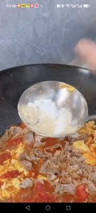 Stir in the salt, chicken bouillon, sugar and white pepper, tasting as you go.