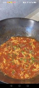 Toss everything together, stir in the cornstarch slurry and simmer until the sauce turns glossy and thick, then scatter over the scallion greens.